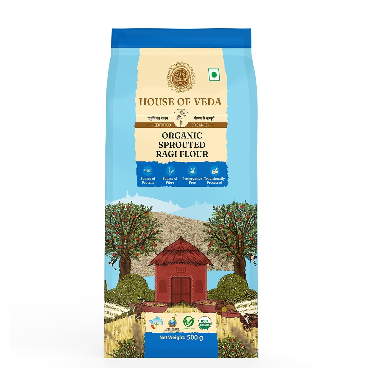 Organic Sprouted Ragi Flour 500g