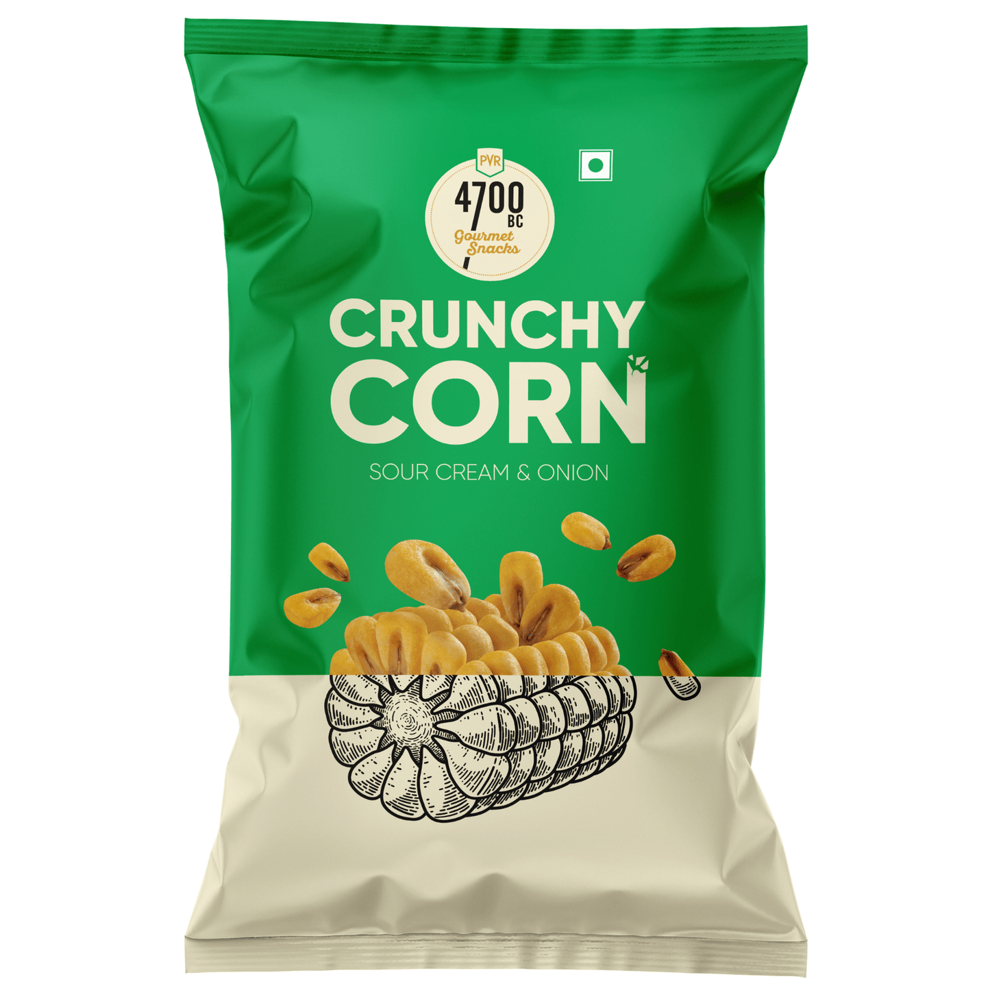 Crunchy Corn, Sour Cream & Onion (Pack of 8, 40g)