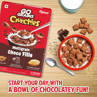 Manna Multigrain Choco Fills Breakfast Cereal for Kids 450g | Millets, Quinoa, Amaranth | Go Grains Crunchies