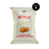 4700BC x Netflix, Gourmet, Cheese & Caramel  Popcorn, 50g (Pack of 6)