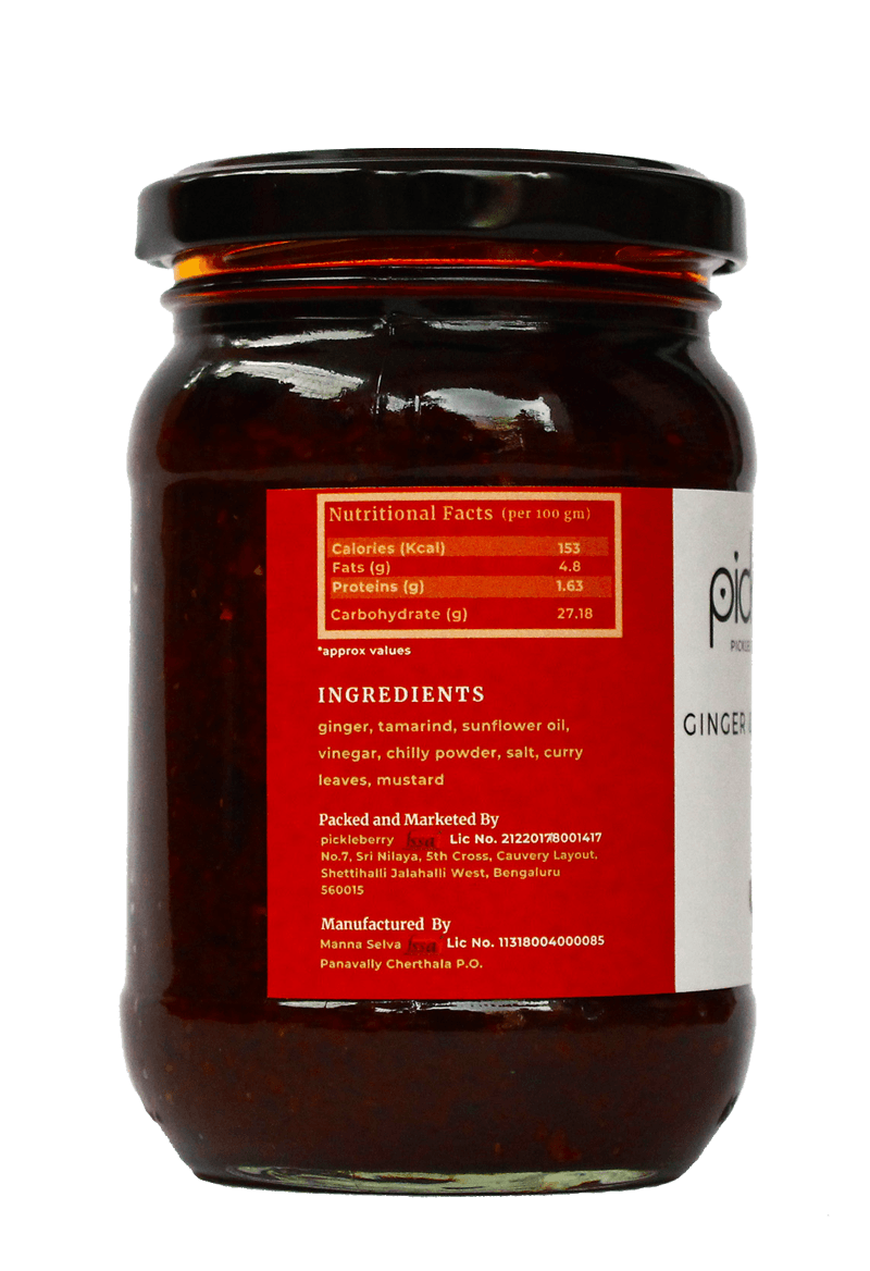 Pickleberry Homemade Ginger and Tamarind Pickle