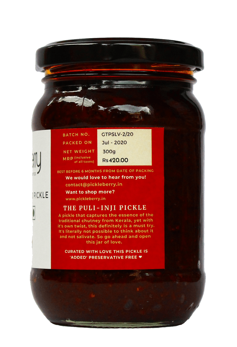 Pickleberry Homemade Ginger and Tamarind Pickle