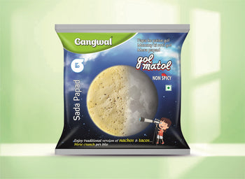 Gangwal Gol Matol Sada Papad 400gm Pack