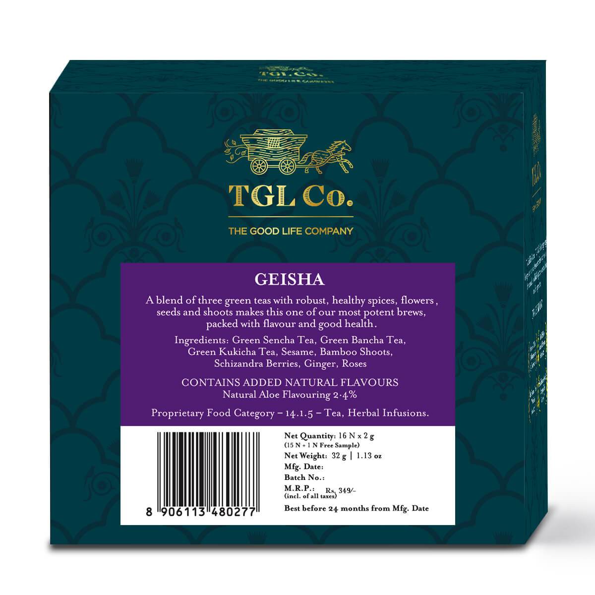 Geisha Green Tea Bags / Loose Tea Leaf