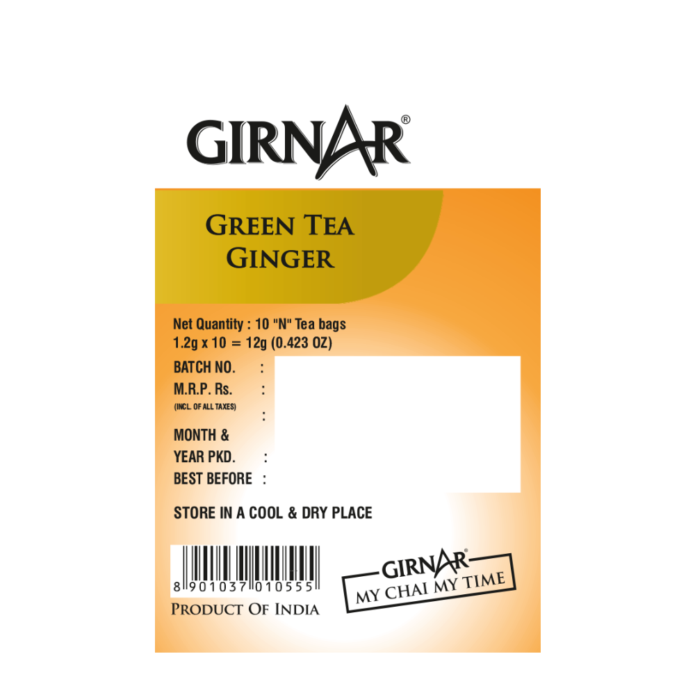 Girnar Green Tea Bags - Ginger