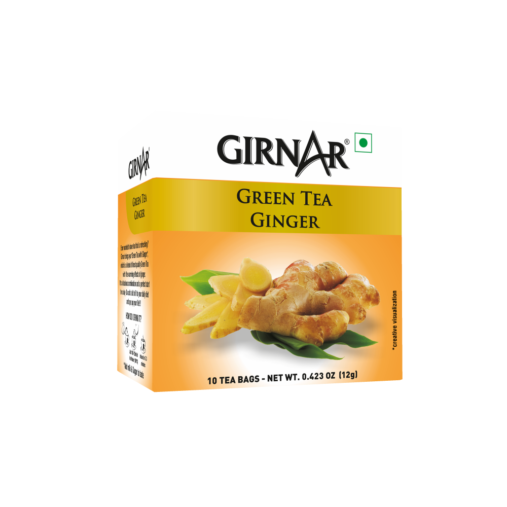 Girnar Green Tea Bags - Ginger