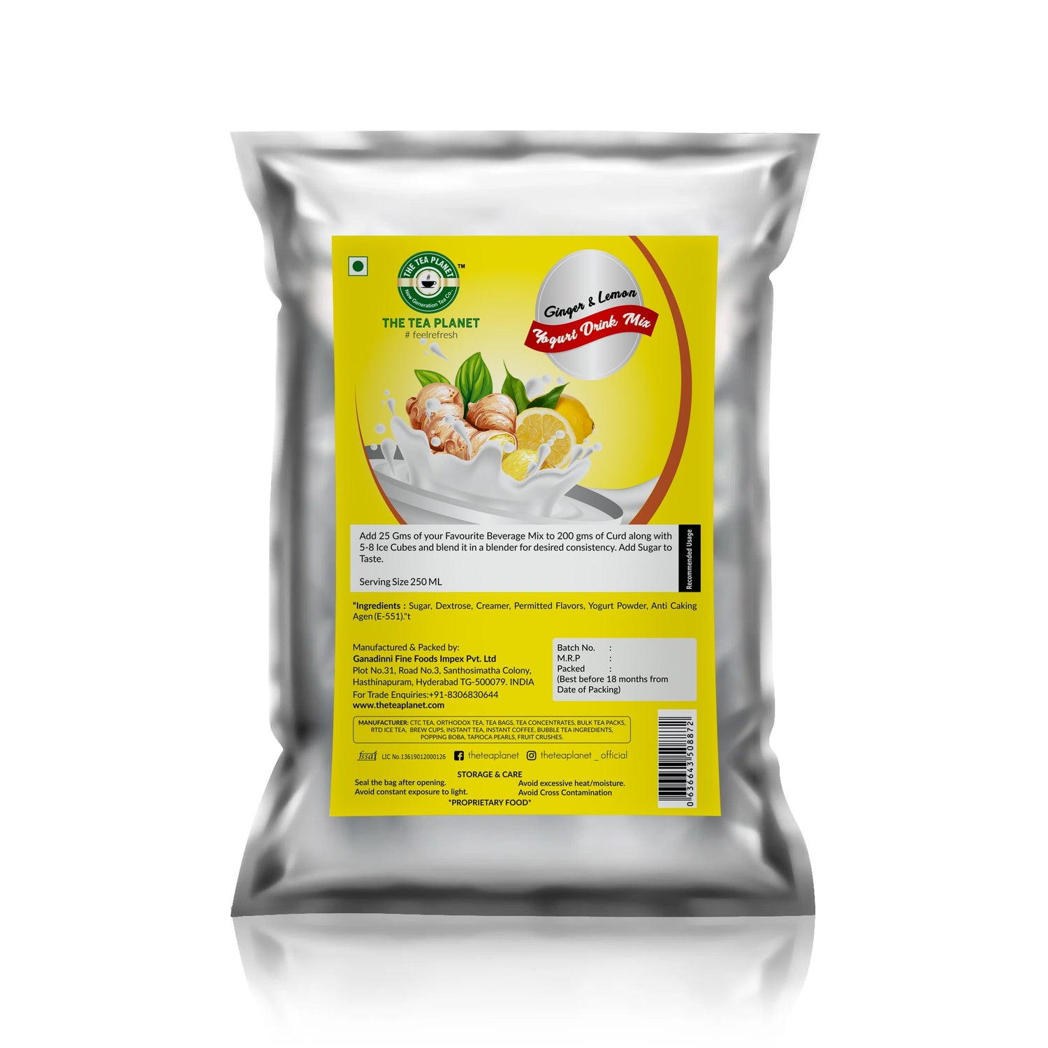 Ginger & Lemon Flavored Lassi Mix - 1kg