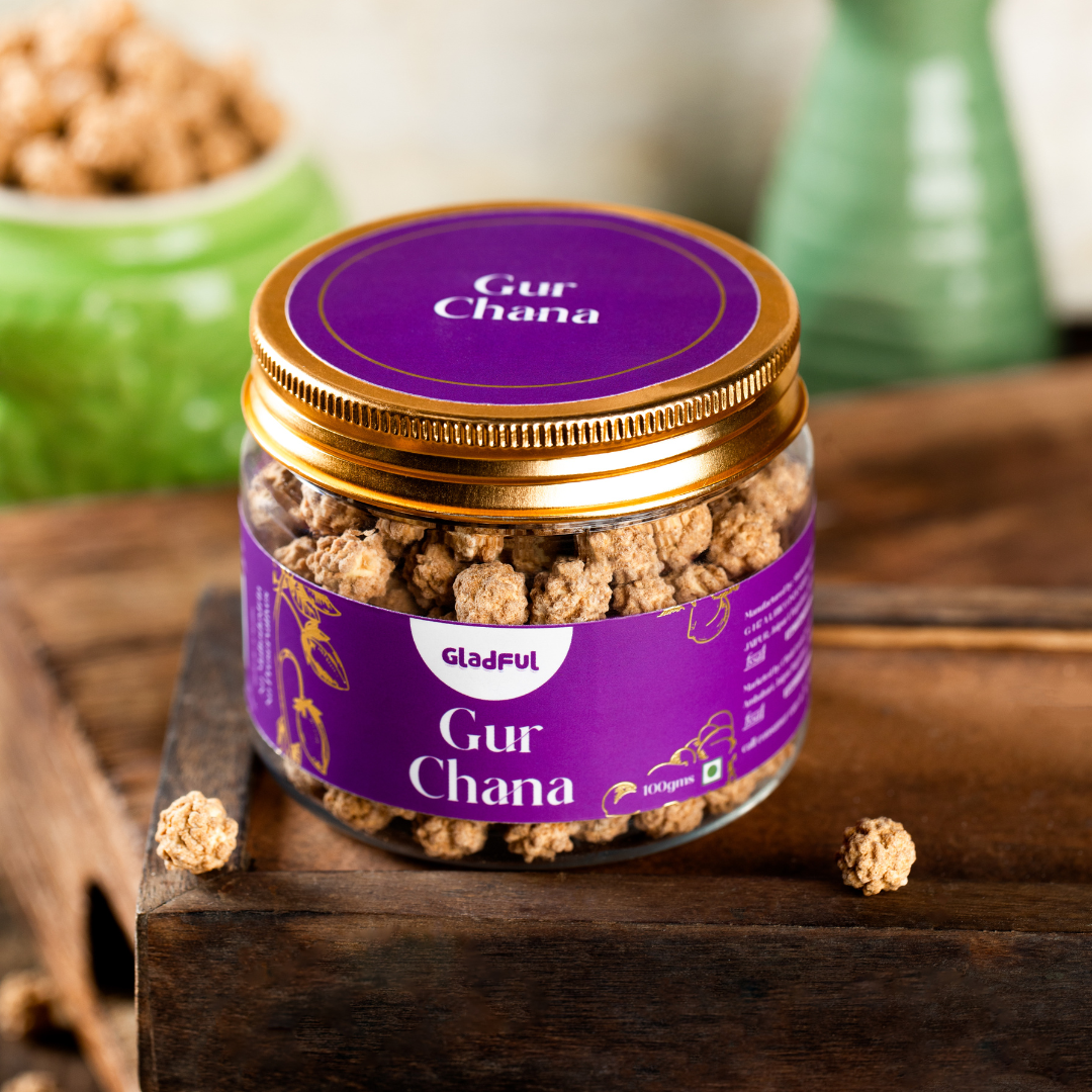 Grandma’s Gur Chana - Jaggery coated Roasted Chickpea 100g (One jar)