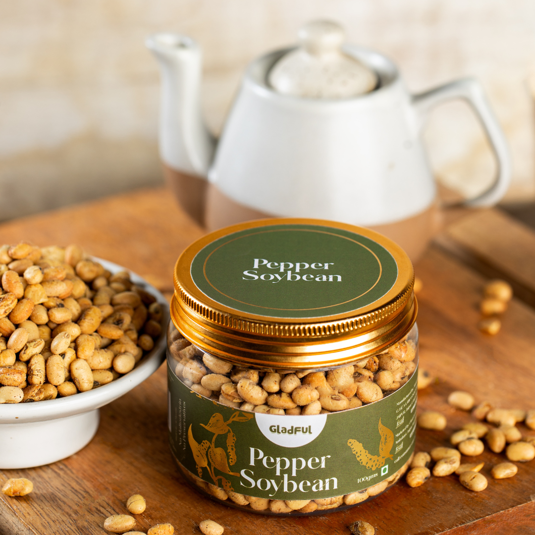 Super Crunchy Peppery Soybean Snack - 100g (One jar)