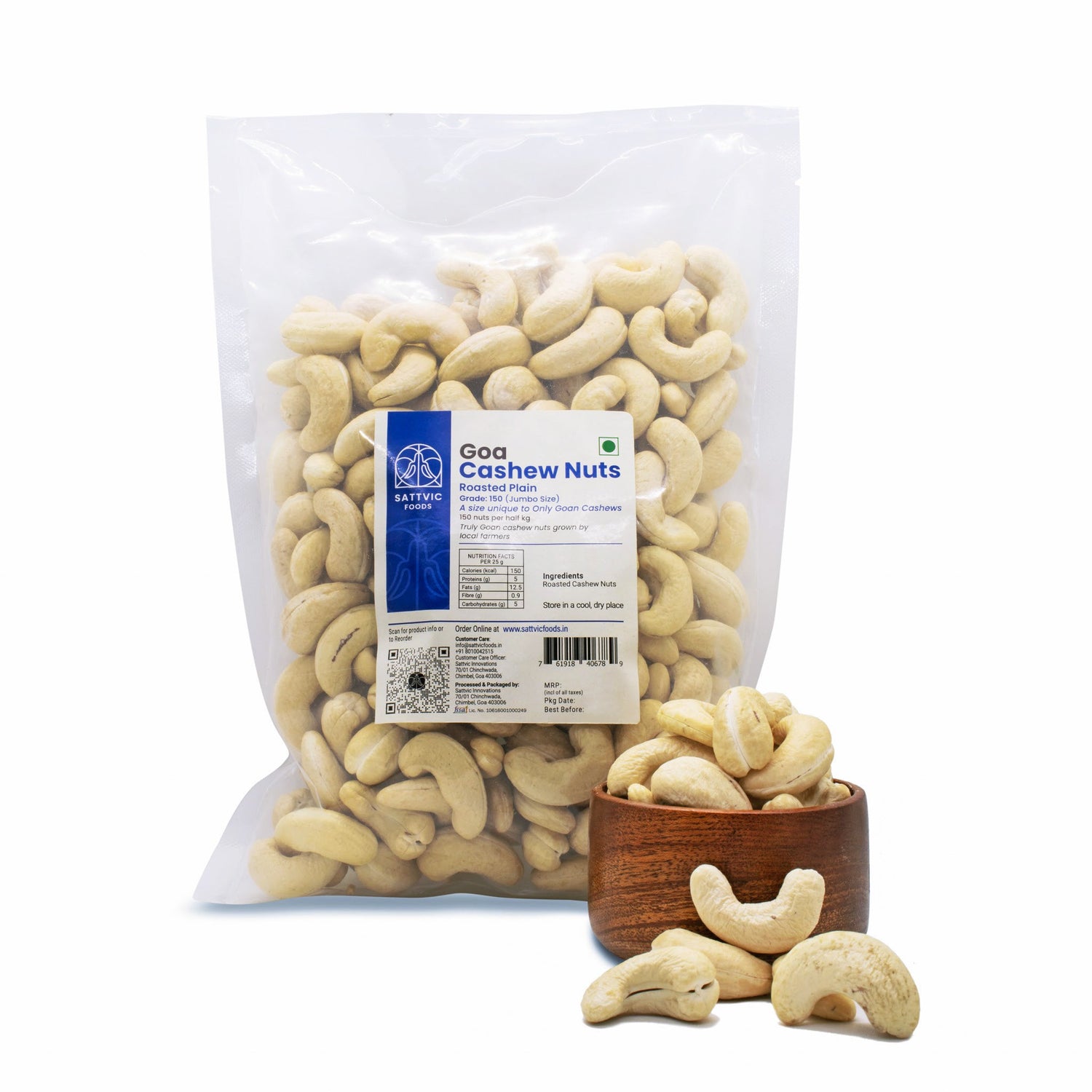 Goan Emperor Cashew Nuts (Roasted Plain)