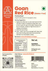 Organic Goan Red Rice | Fibre-Rich | Low GI