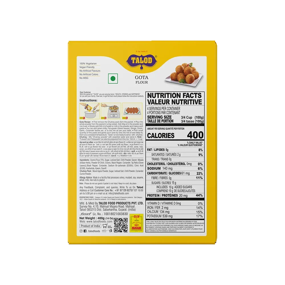 Gota Instant Mix Flour - Healthy & Tasty, Makes 400g