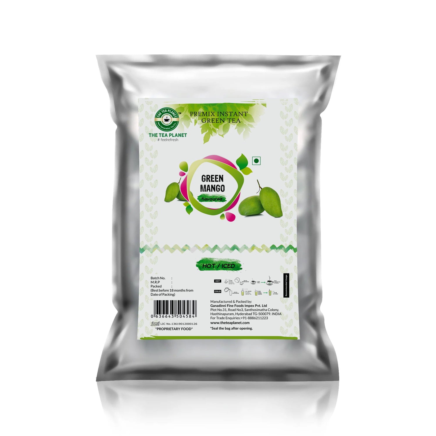 Green Mango Flavored Instant Green Tea - 1kg