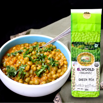 Elworld Agro & Organic Food Products Green Peas 500 g