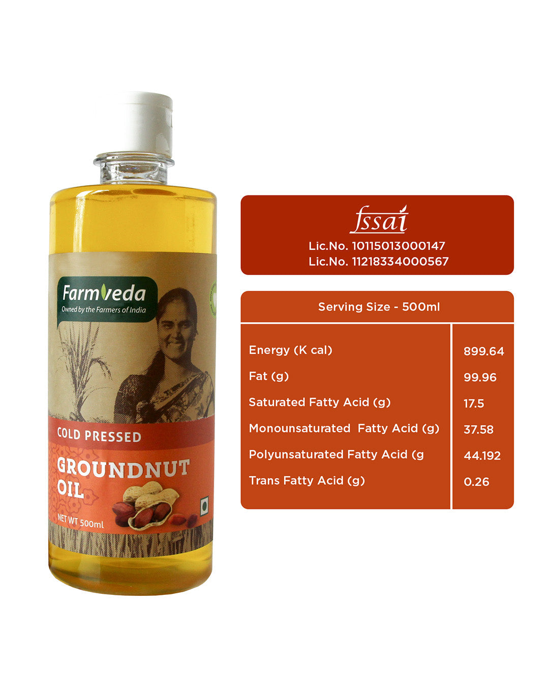 Cold Pressed Groundnut Oil - Enhanced Flavor, 500ml