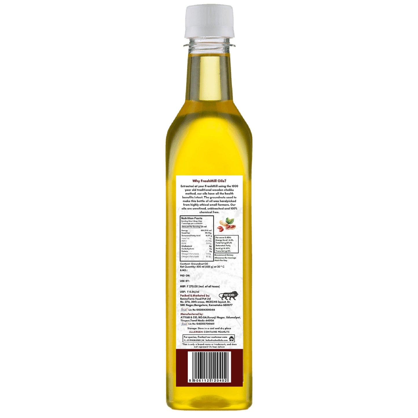 Cold Pressed Groundnut Oil