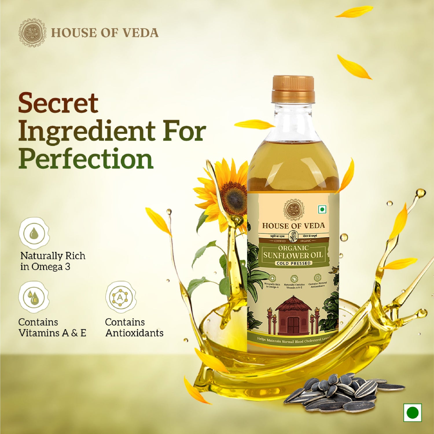 Organic Sunflower Oil 1L