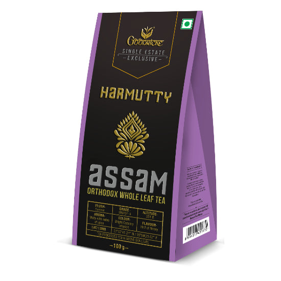 Harmutty Single Estate Assam Orthodox Whole Leaf Tea - 100 gms - Veeha ...