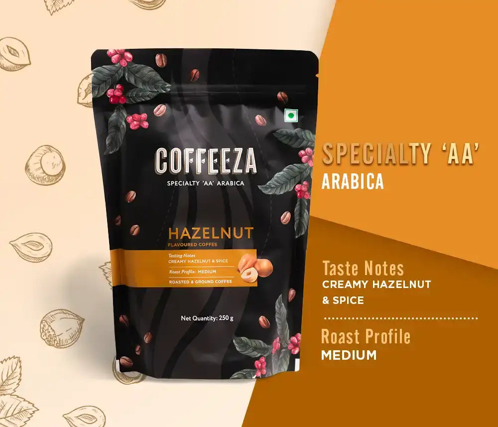 Hazelnut 100% Arabica Flavoured Ground Coffee