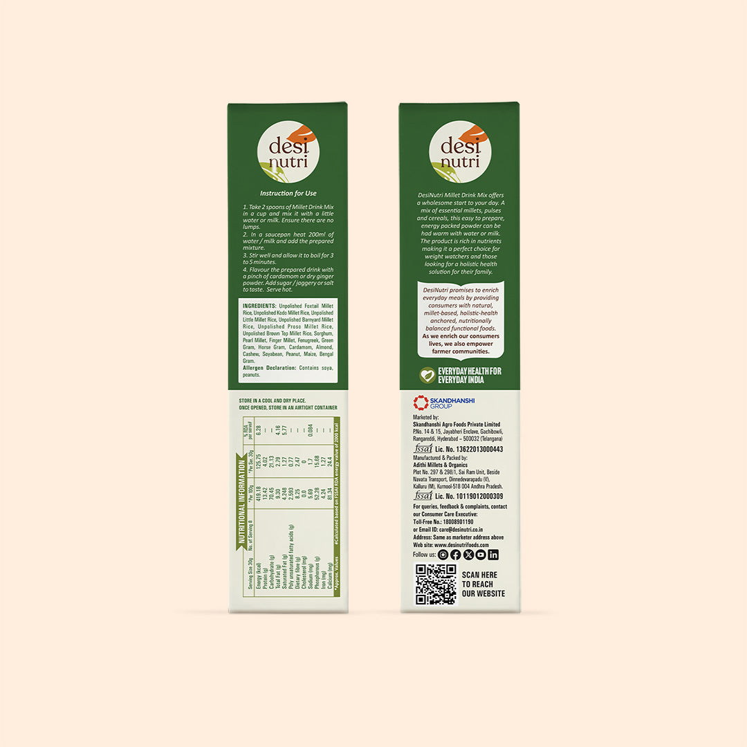 Millet Drink Mix Pack of 2 - 250g Each