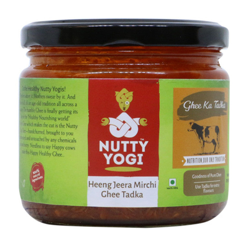 Nutty Yogi Heeng Jeera Mirchi Ghee Tadka 250 ml