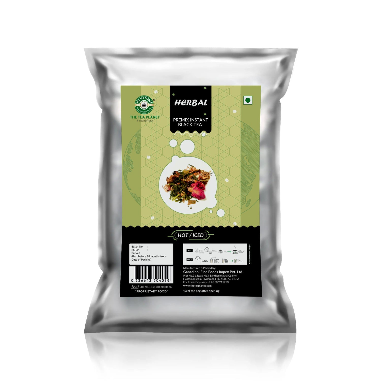 Herbal Flavored Instant Black Tea - 1kg