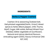 Cashews |Herbs & Pepper Flavored 25 Gm