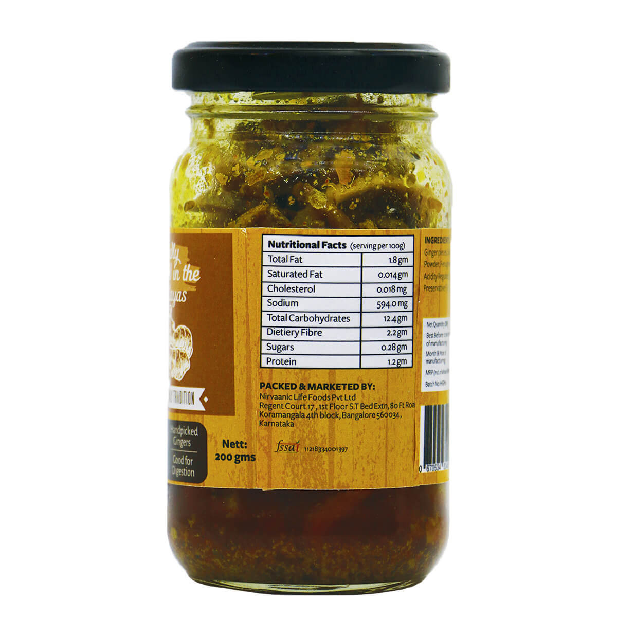 Nutty Yogi Home-made Ginger Pickle 200g