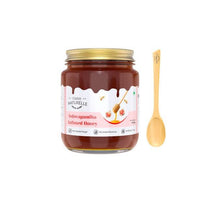 Ashwagandha Infused Honey | 100% Pure Honey | Wooden Spoon| Raw, Natural, Unprocessed & Unheated Honey | Lab Tested Honey in Glass Bottle.