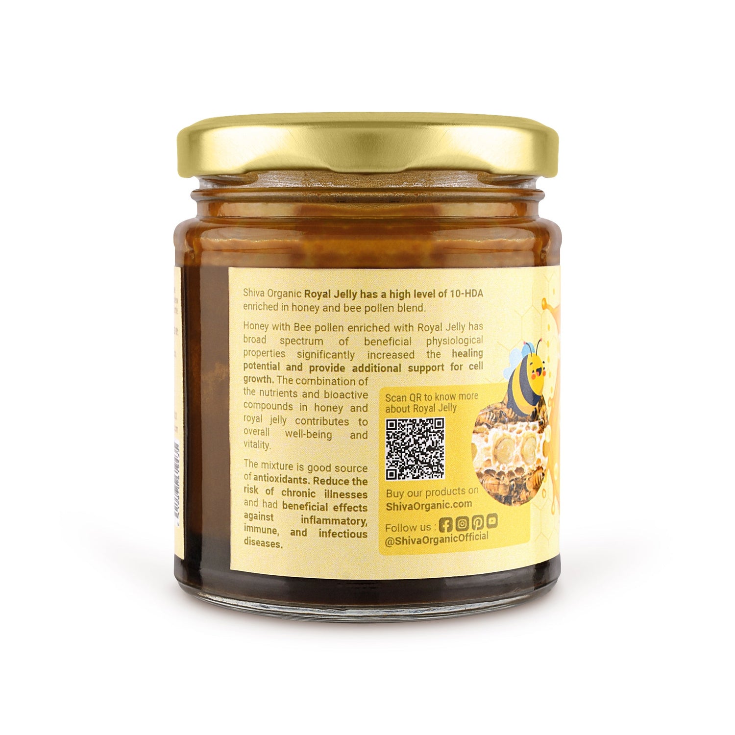 Honey with Bee Pollen Enriched Royal Jelly