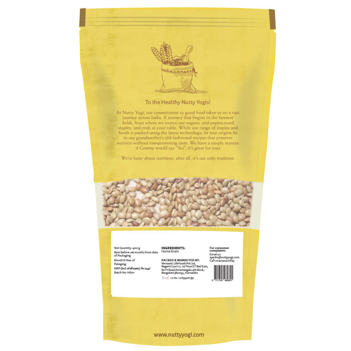 Nutty Yogi Organic Horse Gram dal / Kulathi dal