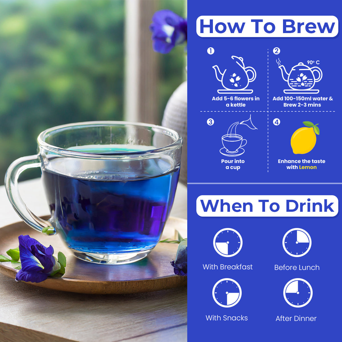 Butterfly Pea Flower Herbal Infusion - 300 Teabags