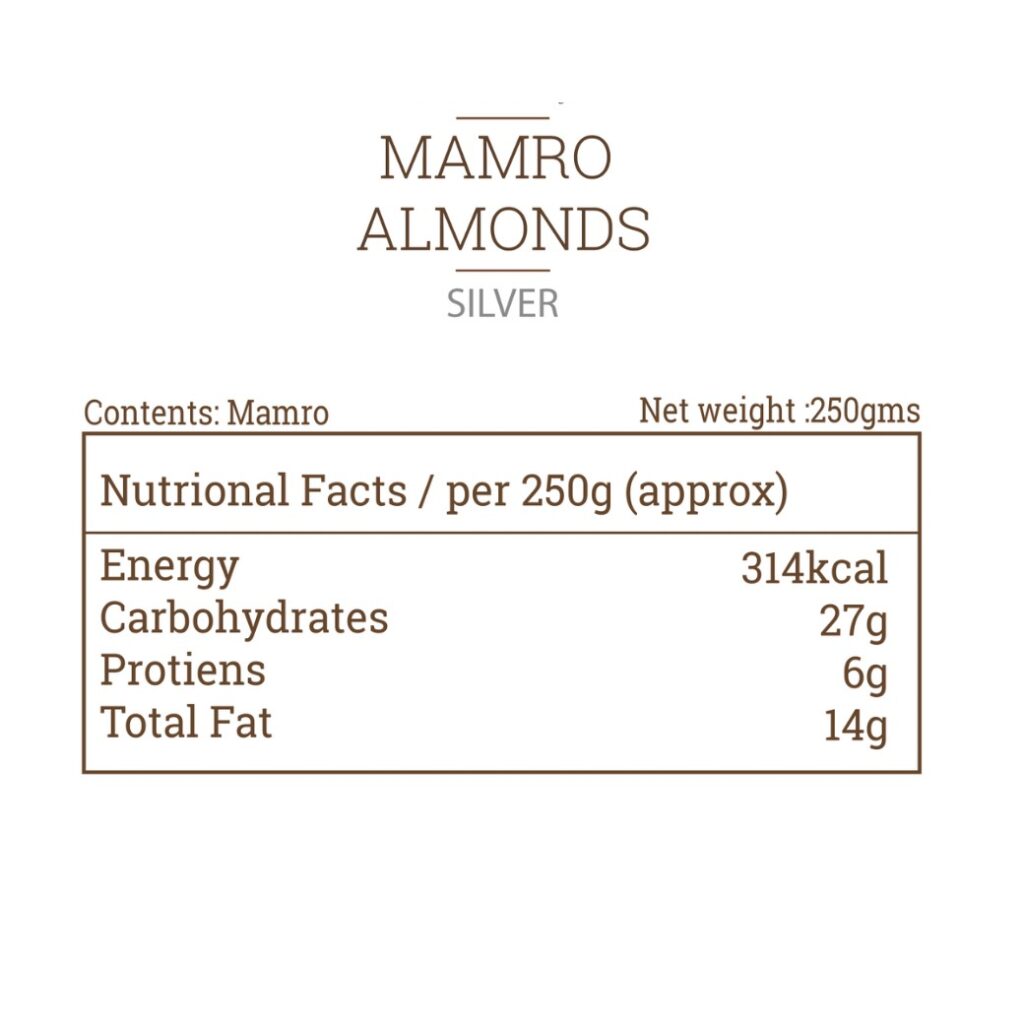 ALMONDS MAMRA SILVER 250GM