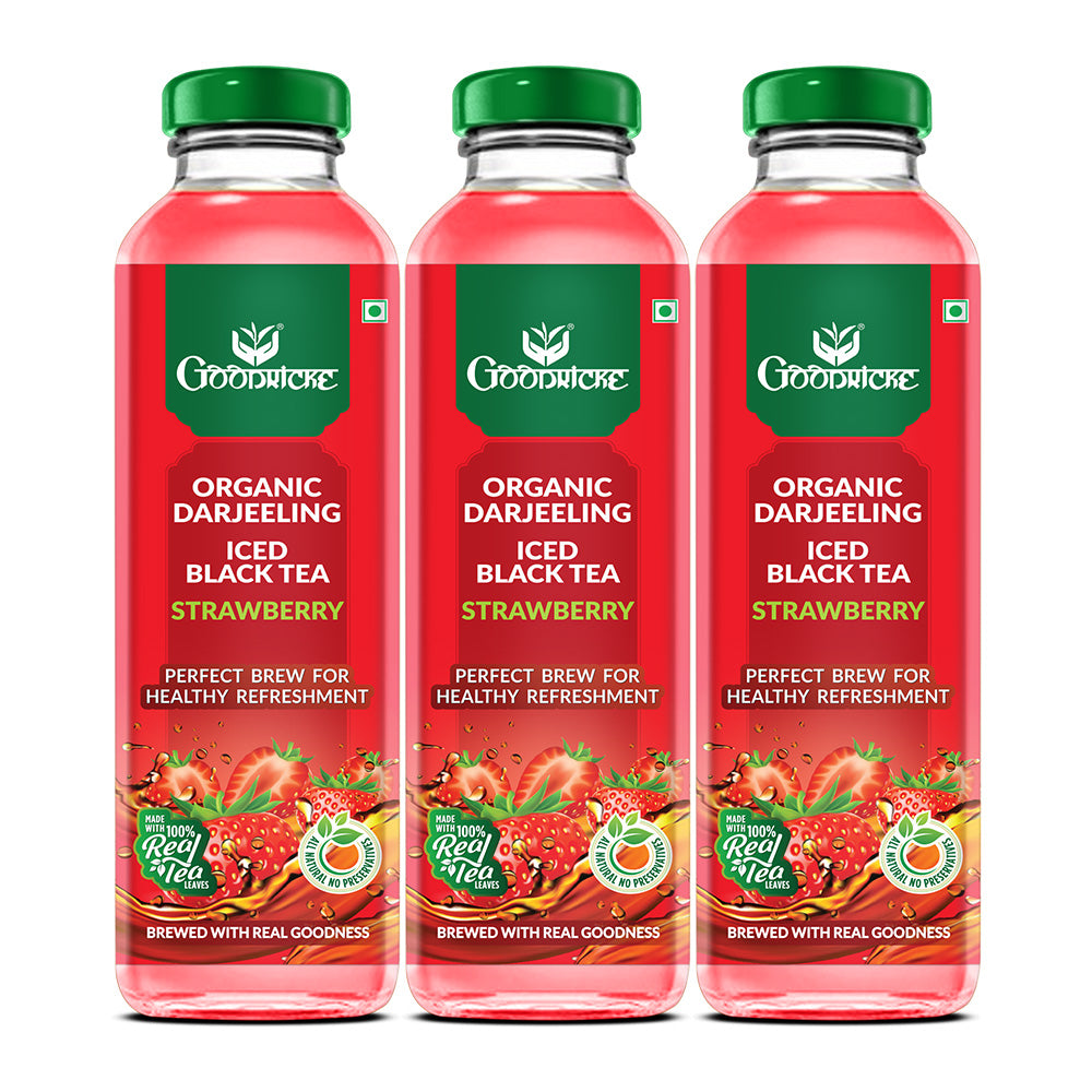 Goodricke Tea Strawberry Organic Darjeeling Iced Black Tea - 350 ml (P ...