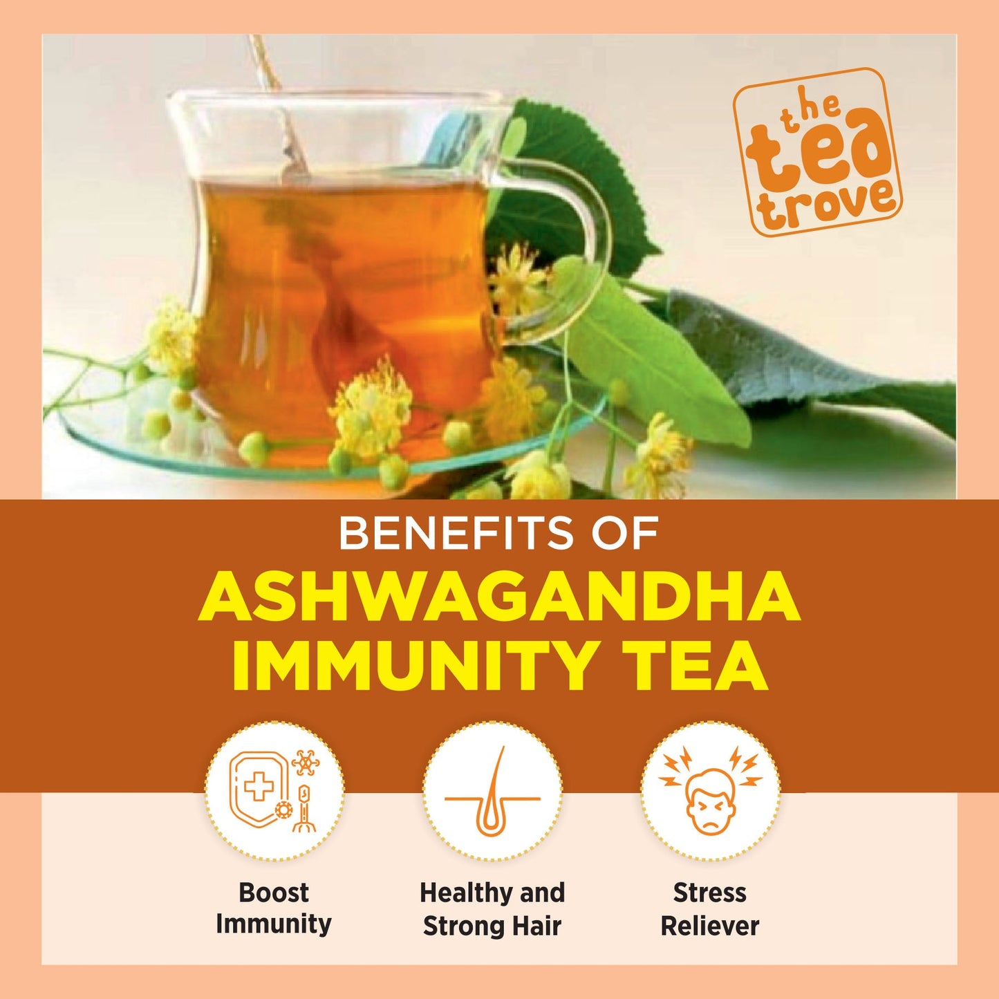 Organic Ashwagandha Immunity Tea (50 g, 25 Cups)