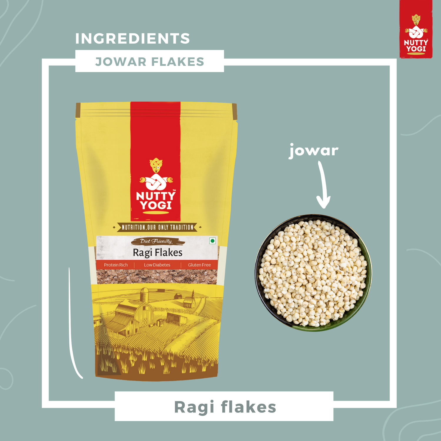 Nutty Yogi Sorghum - Jowar Flakes 400gm