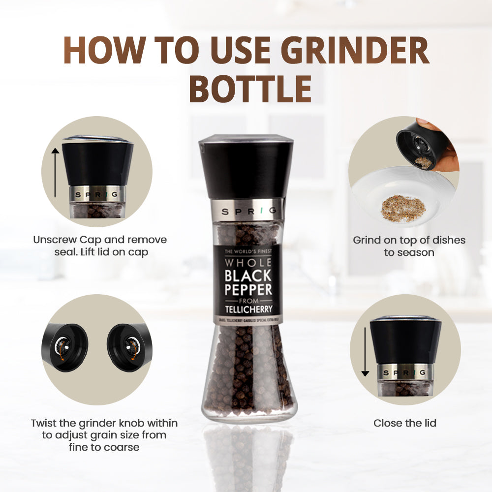 Whole Black Pepper -Tellicherry Garbled Special Extra Bold