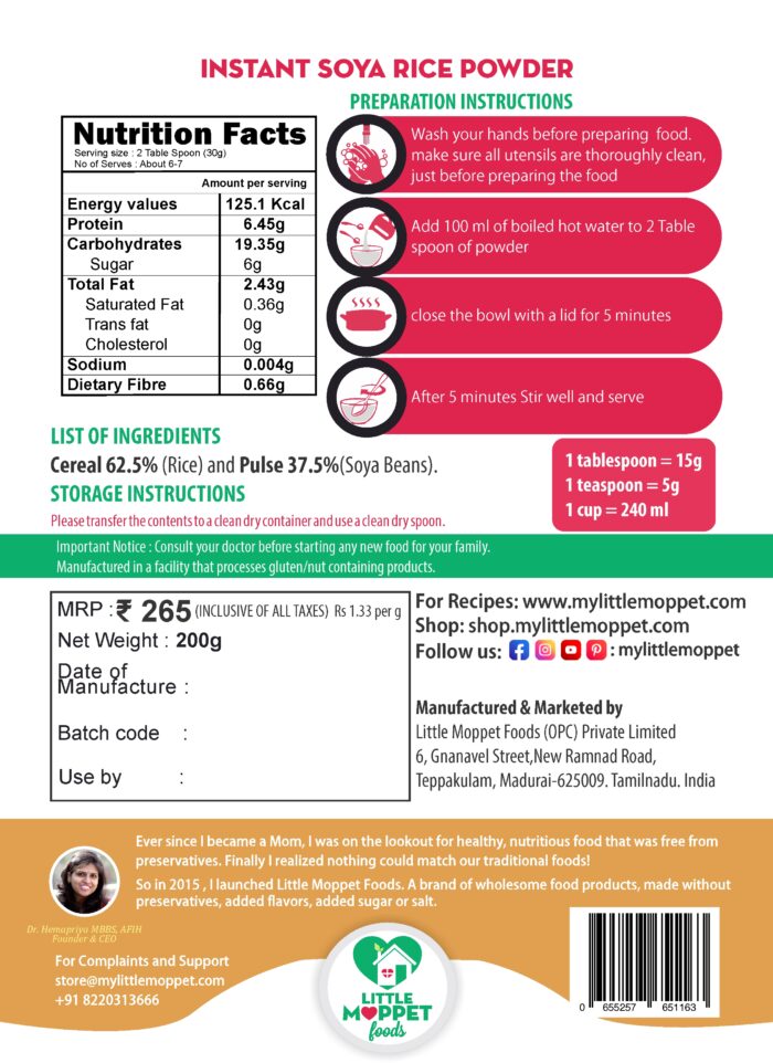 Instant Soya Rice Powder