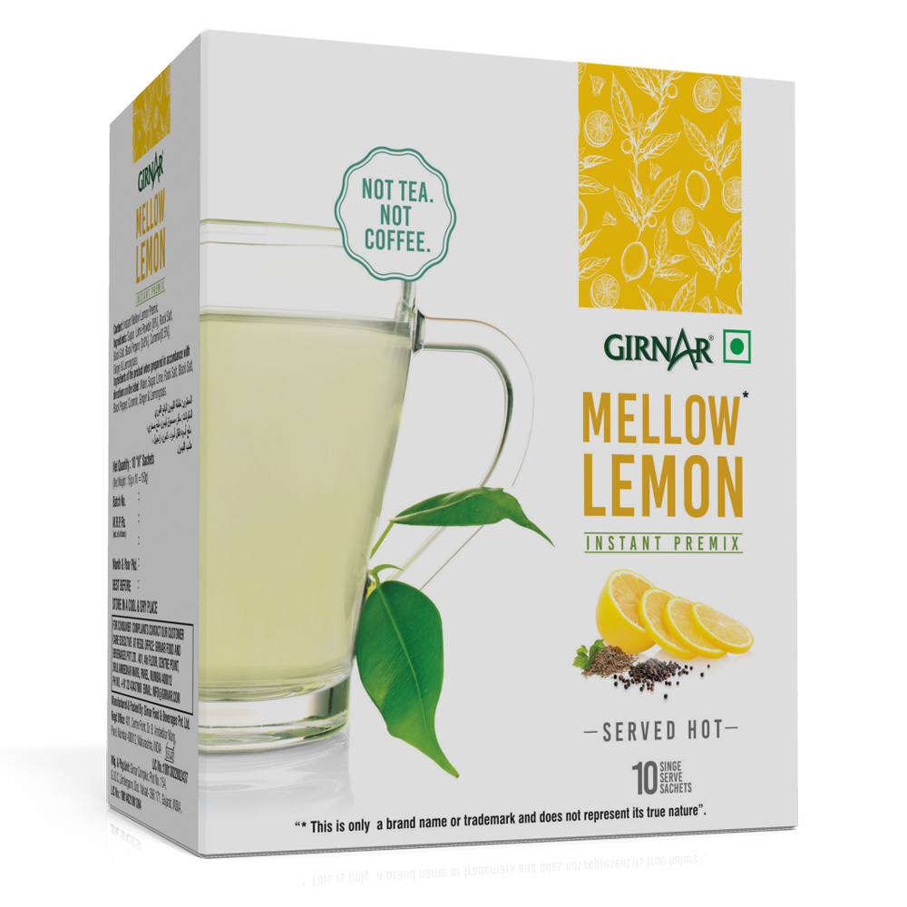 Girnar Instant Premix Mellow Lemon - 10 Satchets - Veeha Foods