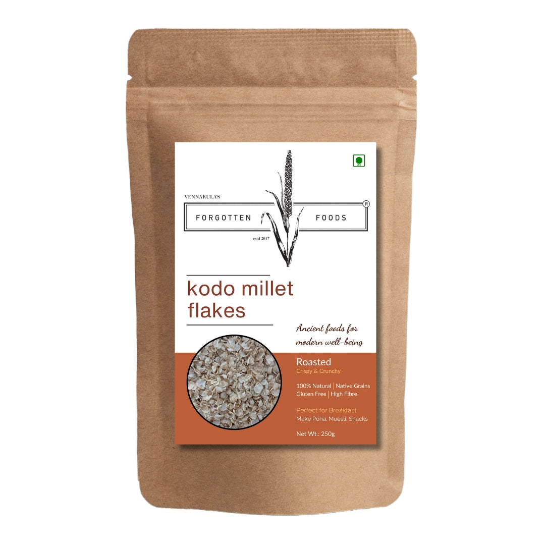 Kodo Millet Flakes (Plain Roasted Aval / Avalakki / Poha) Gluten Free - 250g