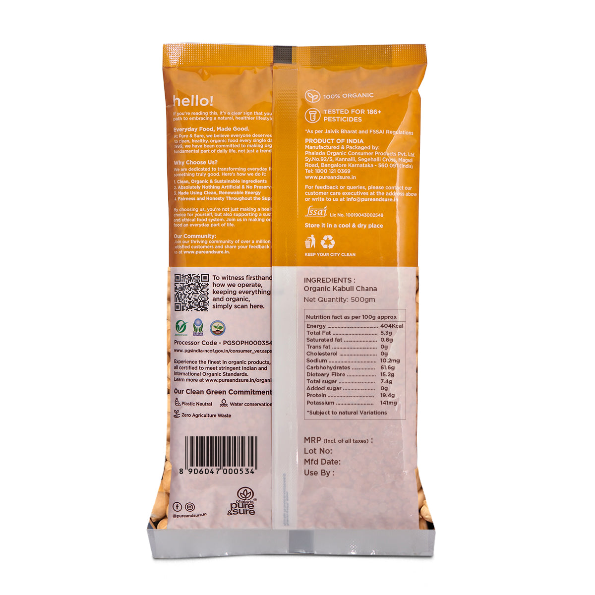 Organic Kabuli Chana-500g