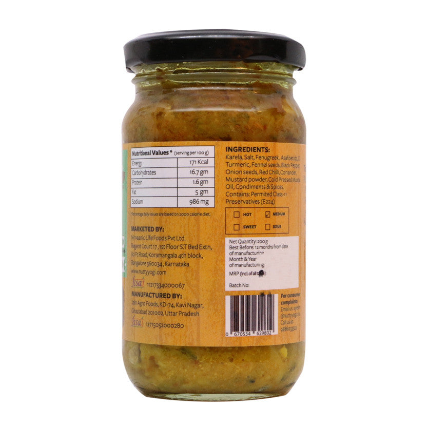 Nutty Yogi Tangy Karela Pickle 200g