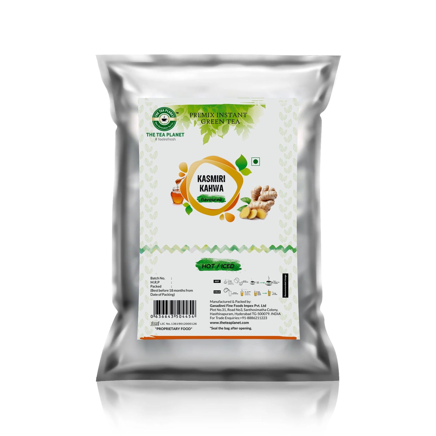 Kashmiri Kahwa Flavored Instant Green Tea - 1kg