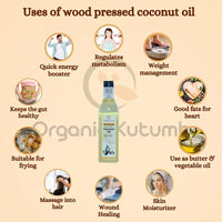 WOOD PRESSED COCONUT OIL 100% PURE & ORGANIC COLD PRESSED