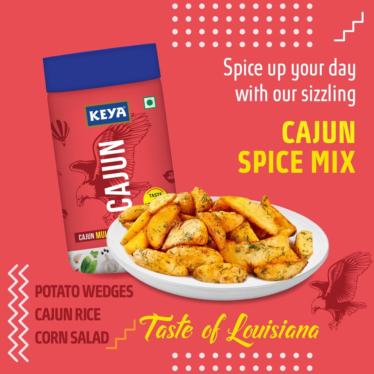 Keya Cajun Spice Mix 95g