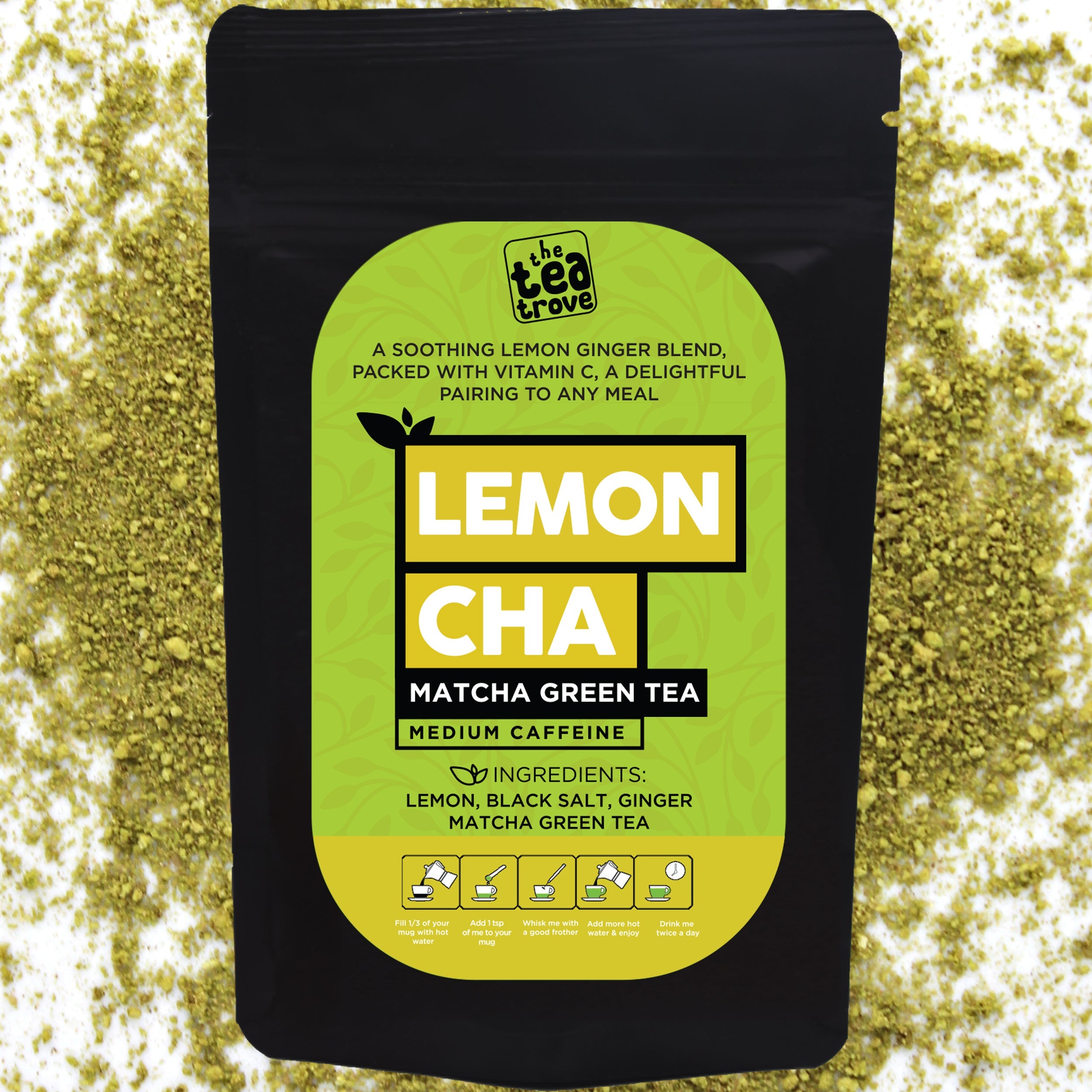 The Tea Trove Lemon Cha Matcha - 100 gms - Veeha Foods