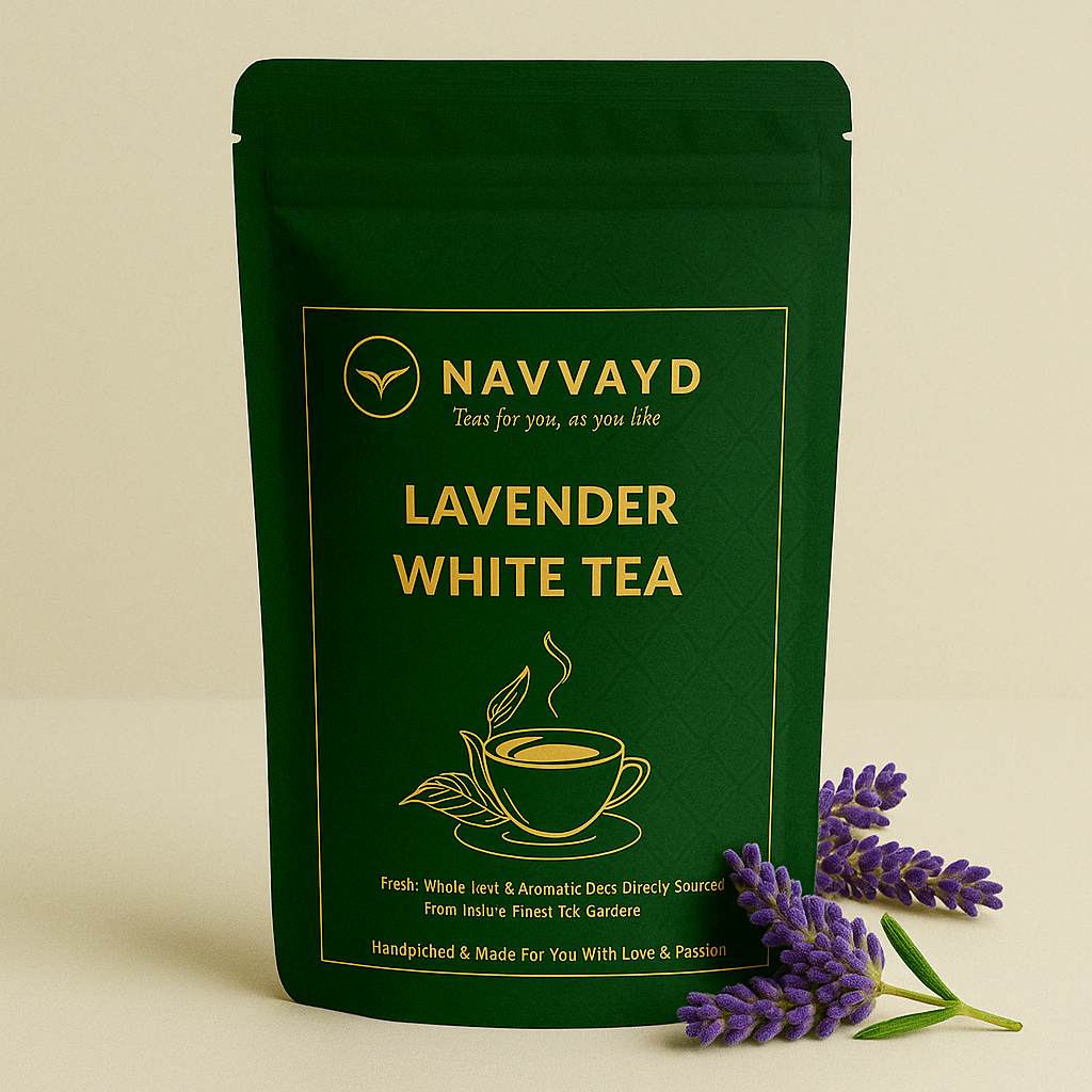 Navvayd Lavender White Tea - 100 gms - Veeha Foods