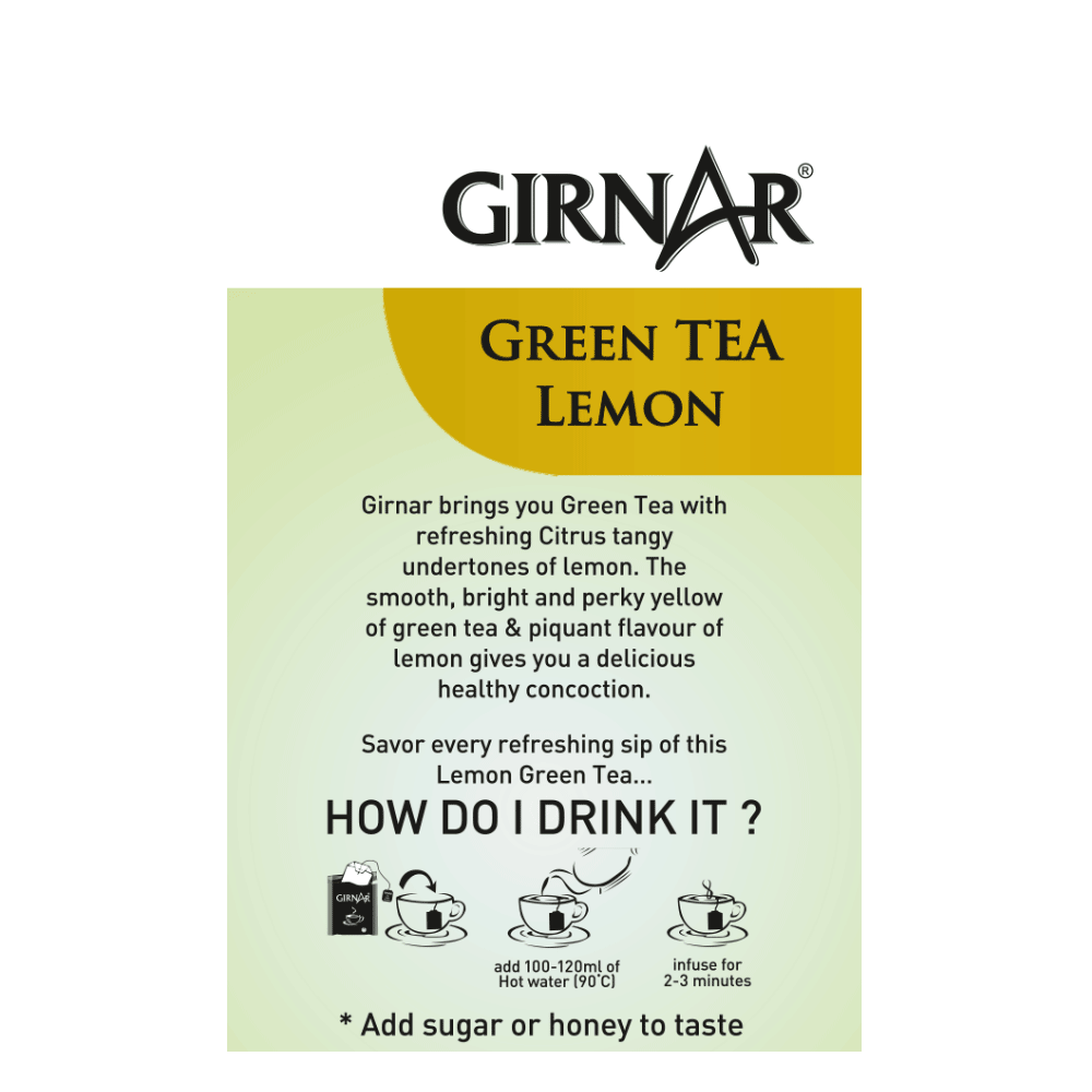 Girnar Green Tea Bags - Lemon