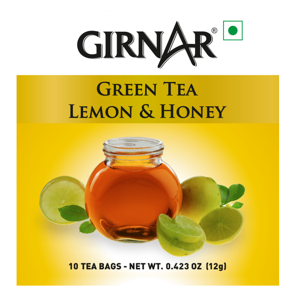 Girnar Green Tea Bags - Lemon & Honey