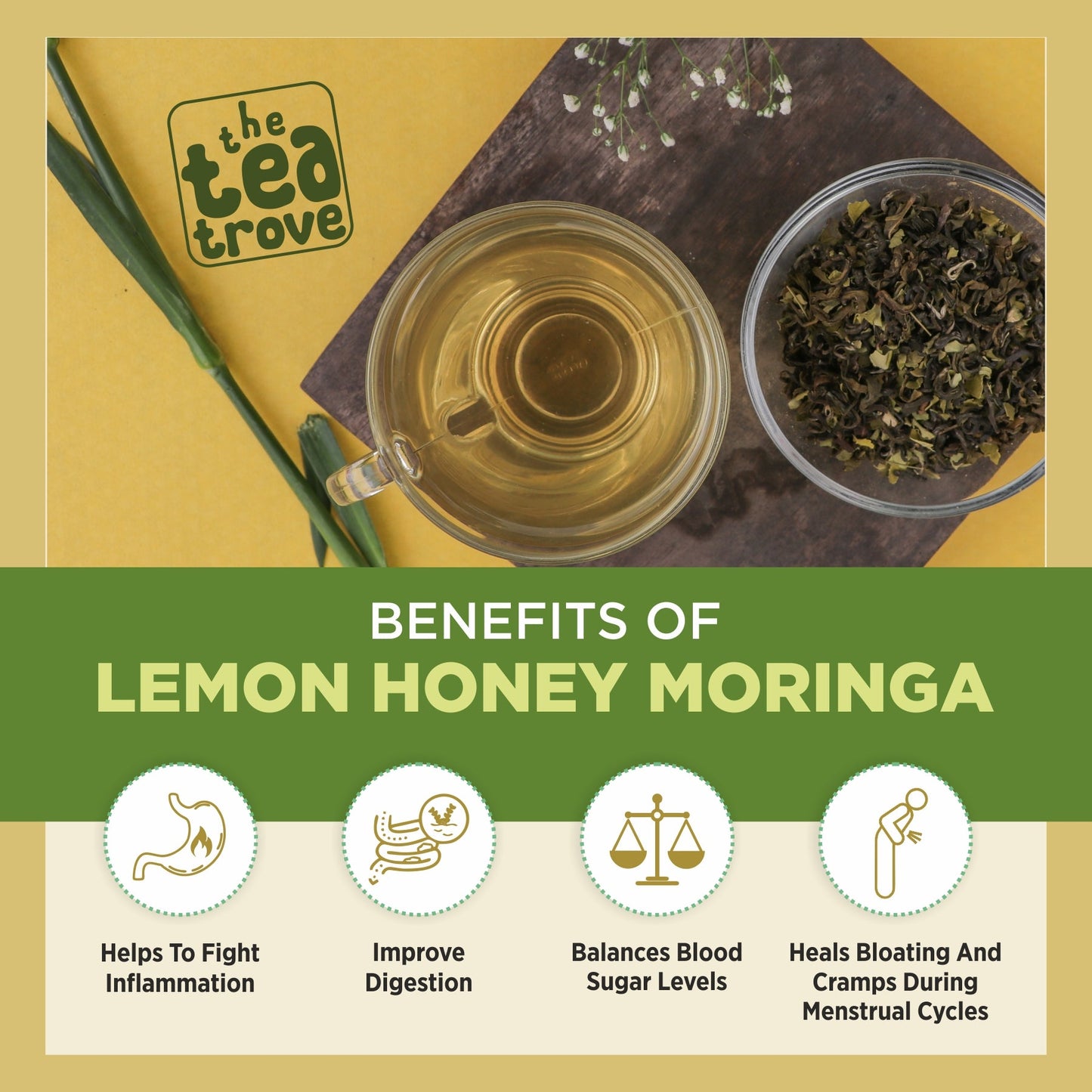 Honey Lemon Moringa Tea (100g, 50 Cups)